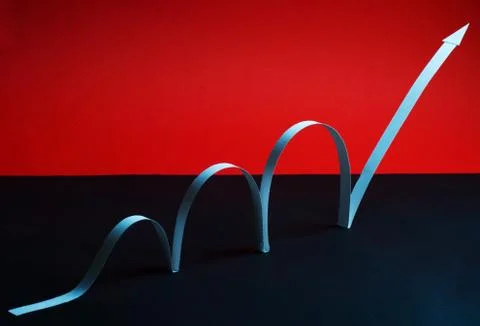 Arrow graph Stock Photos