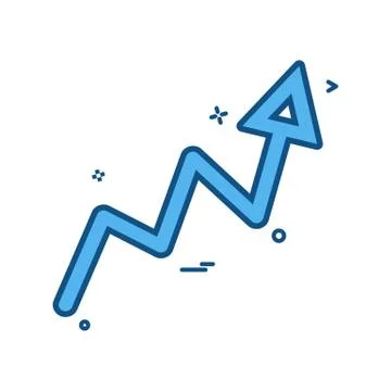 Arrow graph progress up icon vector design Stockillustratie