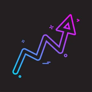 Arrow graph progress up icon vector design イラスト素材