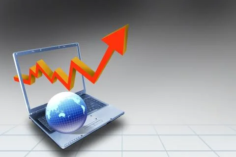Arrow graph showing high growth anything 스톡 일러스트