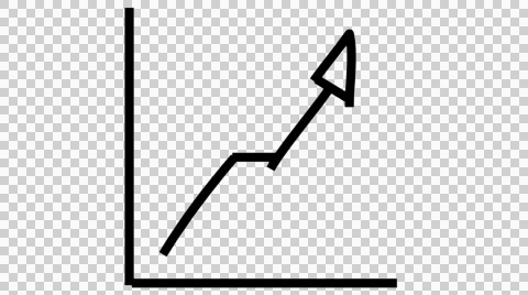 Arrow graph sketch hand drawn illustration animation transparent background Stock Footage 42871312