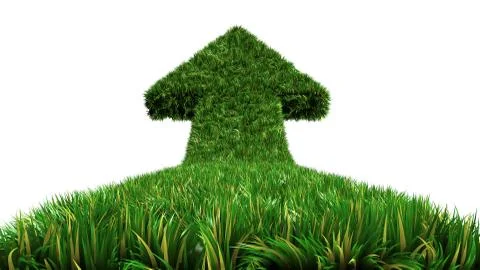 Arrow from grass way Stock Illustration