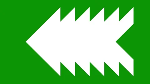 Arrow green green screen animated chromakey scene design expression figure Video stock 314068212