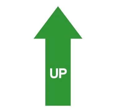Arrow Up Green Icon,Vector Illustration, Isolate On White Background Icon. EP Stock Illustration