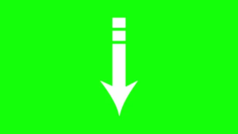 Arrow Green Screen - Chroma Key Stock Clip Video stock 343928895