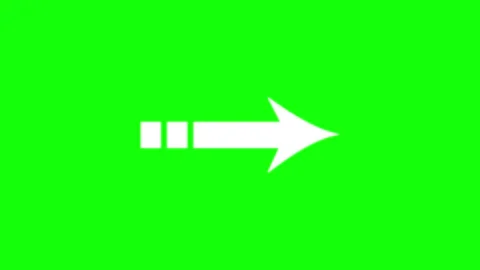 Arrow Green Screen - Chroma Key Stock Clip Video stock 343928931