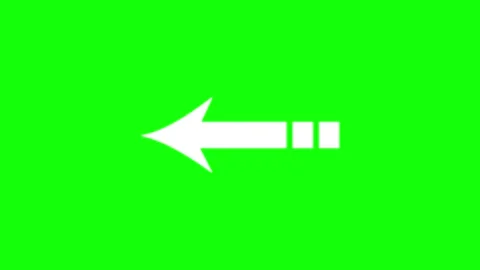 Arrow Green Screen - Chroma Key Stock Clip Video stock 343928954