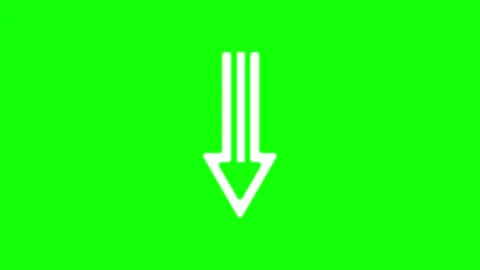 Arrow Green Screen Chroma Key Element Video stock 343928966