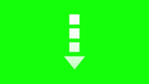 Arrow Green Screen Chroma Key Element Video stock 343929041