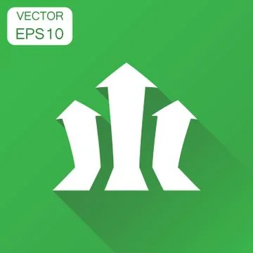 Arrow growing graph icon. Business concept progress arrow grow pictogram. Vec Illustrazione stock