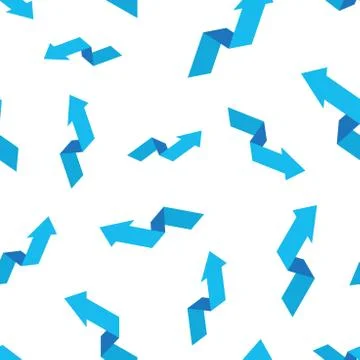 Arrow growing graph seamless pattern background. Business concept vector illu Stock Illustration