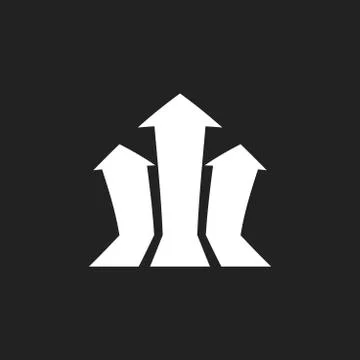 Arrow growing graph vector icon. Progress arrow grow sign illustration. Busin イラスト素材