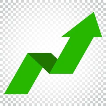 Arrow growing graph vector icon. Progress arrow grow sign illustration. Busin イラスト素材