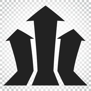 Arrow growing graph vector icon. Progress arrow grow sign illustration. Busin Stock Illustration