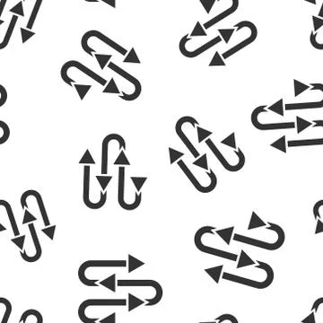 Arrow growth icon in flat style. Evolution vector illustration on white isola イラスト素材