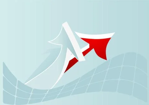 Arrow of growth Stock Illustration