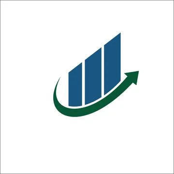 Arrow growth logo vector design financial Stock Illustration