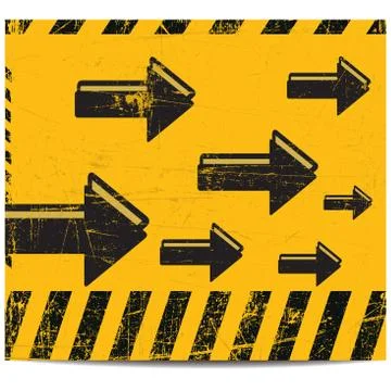 Arrow grunge banner Stock Illustration