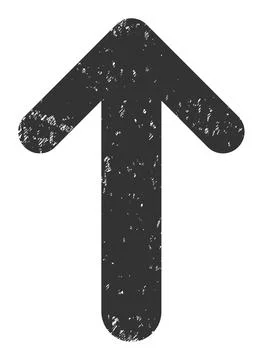 Arrow Up Grunge Icon Vector Stock Illustration
