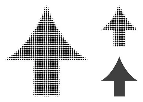 Up Arrow Halftone Dotted Icon Illustrazione stock
