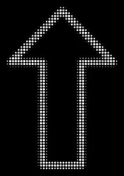 Arrow Halftone Icon Stock Illustration