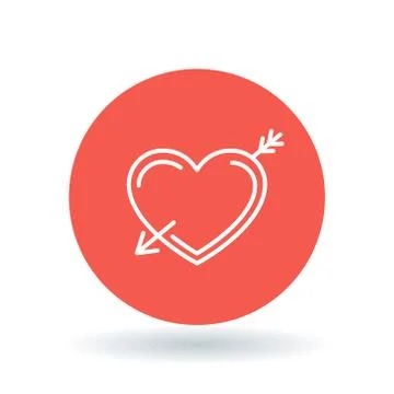 Arrow heart icon Stock Illustration