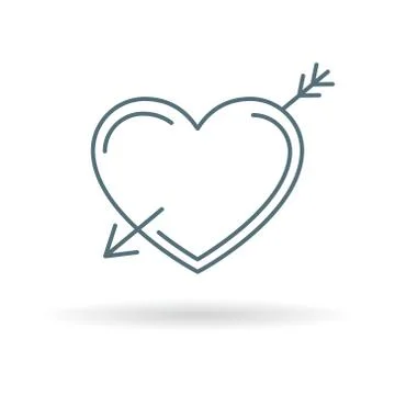 Arrow heart icon Stock Illustration