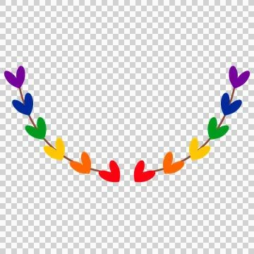 Arrow heart rainbow Stock Illustration