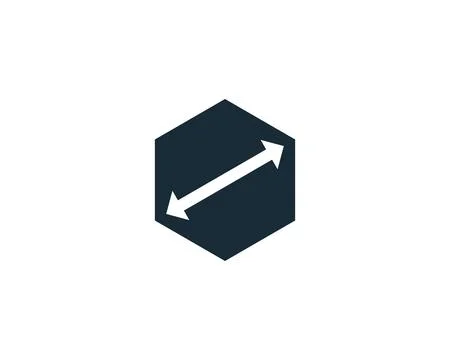Arrow Hexagon Icon Vector Logo Template Illustration Design Stock Illustration
