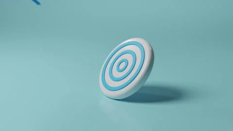 Arrow hit the center of target Stock Footage 157823147