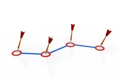 Arrow hit the networking Free Stock Illustration