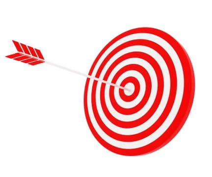 The arrow hit the target Stock Illustration