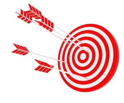 The arrow hit the target Stock Illustration