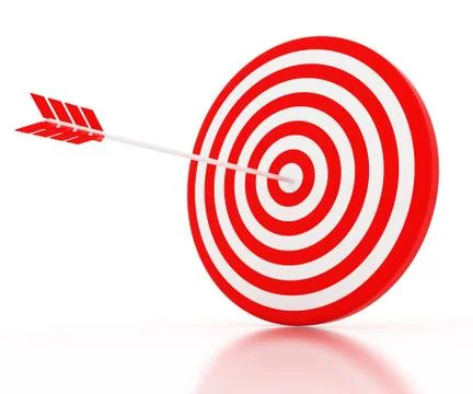 The arrow hit the target Stock Illustration