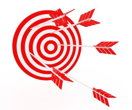 The arrow hit the target Stock Illustration