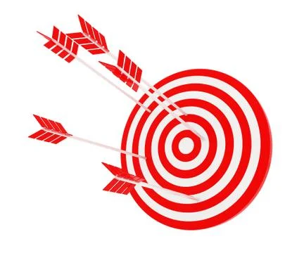 The arrow hit the target Stock Illustration