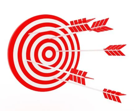 The arrow hit the target Stock Illustration