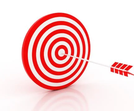 The arrow hit the target Stock Illustration