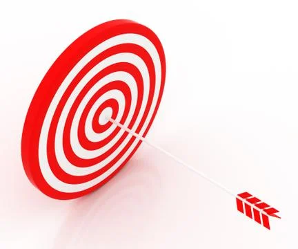The arrow hit the target Illustrazione stock