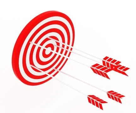 The arrow hit the target Illustrazione stock