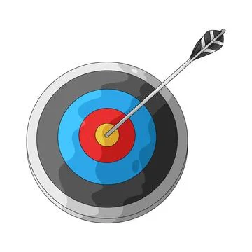 Arrow hit target illustration Stock Illustration