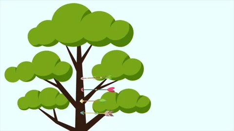 Arrow Hit A Tree Video stock 281294473