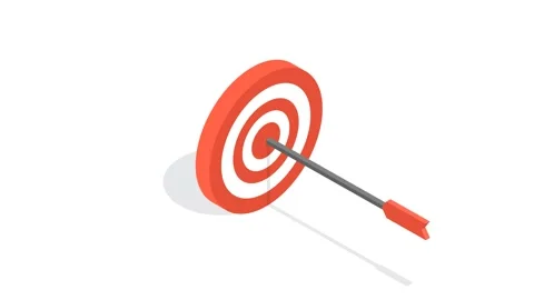 The arrow hits the middle of the target. The concept of a successful business Stock Footage 237913741