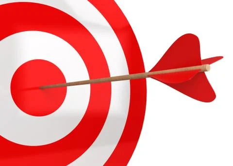 Arrow hits the target Stock Illustration