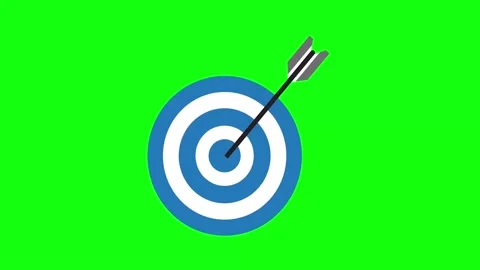 Arrow Hitting Animation Green Screen  Goal Animation Video Footage Stock Footage 324623507