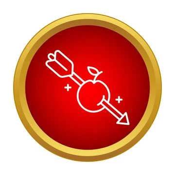 Arrow hitting apple target achieving business goal success 스톡 일러스트