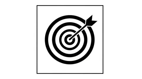 Arrow hitting the bullseye Stock Illustration