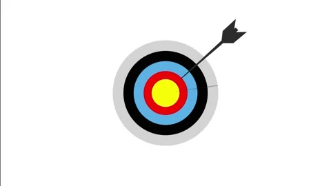 Arrow hitting the center of target Stock Footage 146062218
