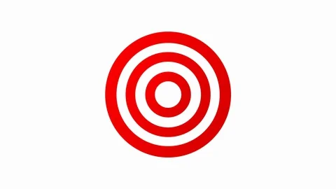 Arrow hitting the center of target or bullseye animation alpha channel Stock Footage 129849905