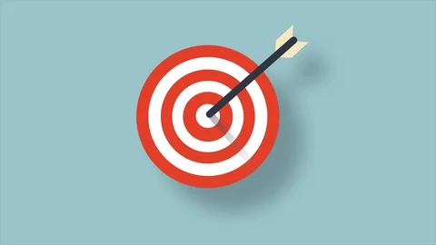 Arrow hitting the center of target - success business concept. Stock Footage 128205589